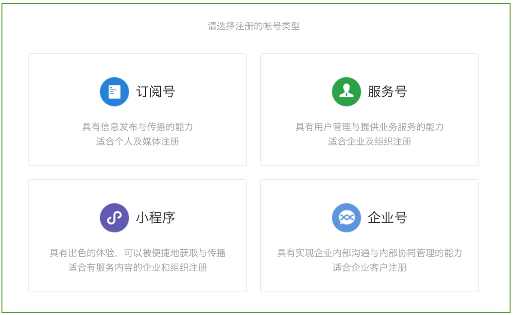 申請小程序賬號