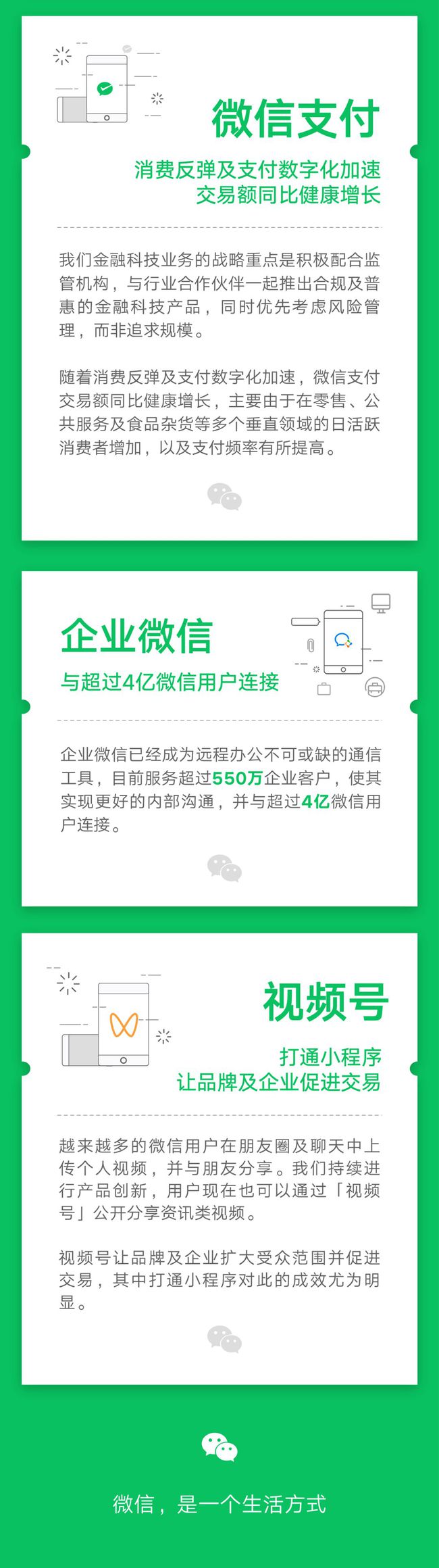 財報中的微信支付、企業微信、視頻號