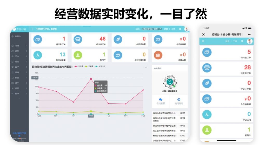 木魚小鋪小程序助力商家線上線下融合發展