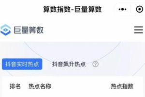 巨量算數微信小程序