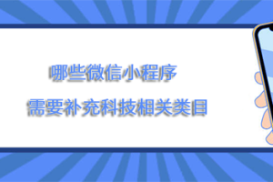 需要補充科技相關類目的微信小程序